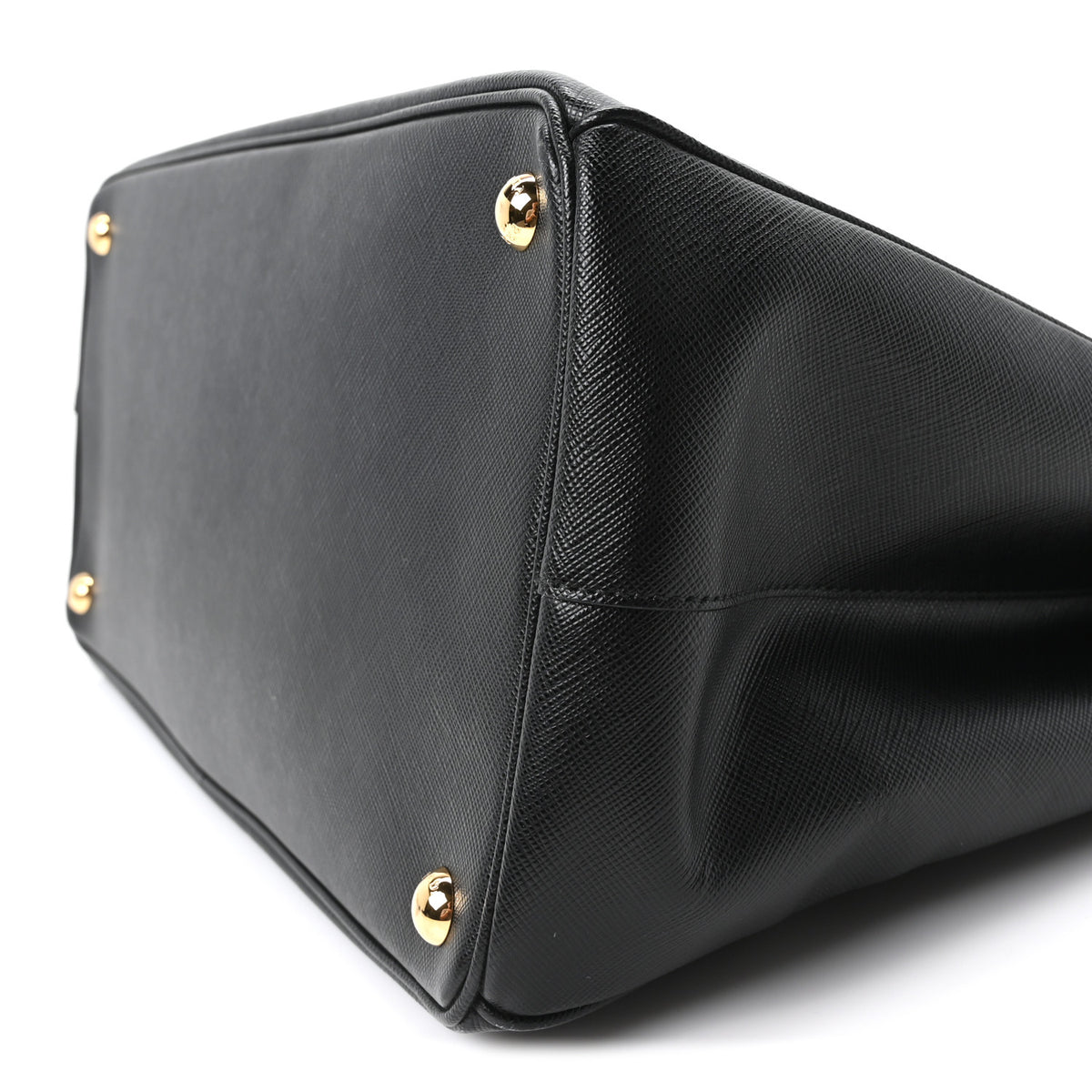 Saffiano Lux Large Galleria Double Zip Tote Black