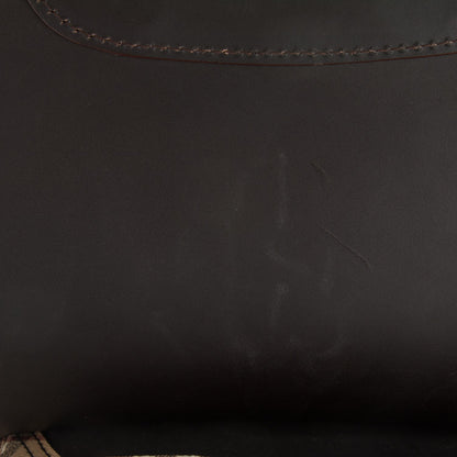 Burberry Haymarket Check Large Bridle Saddle Bag Dark Clove Brown 5 of 9