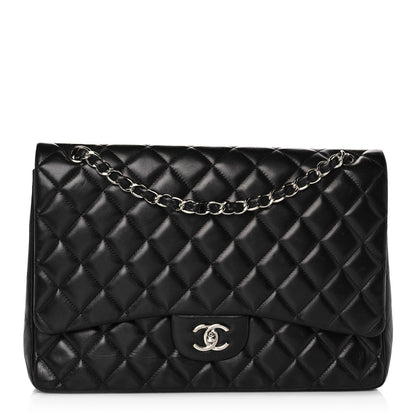 Chanel Lambskin Quilted Maxi Single Flap Black 1 of 10