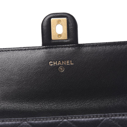 Chanel Goatskin Quilted Chic Pearls Clutch With Chain Black 5 of 11
