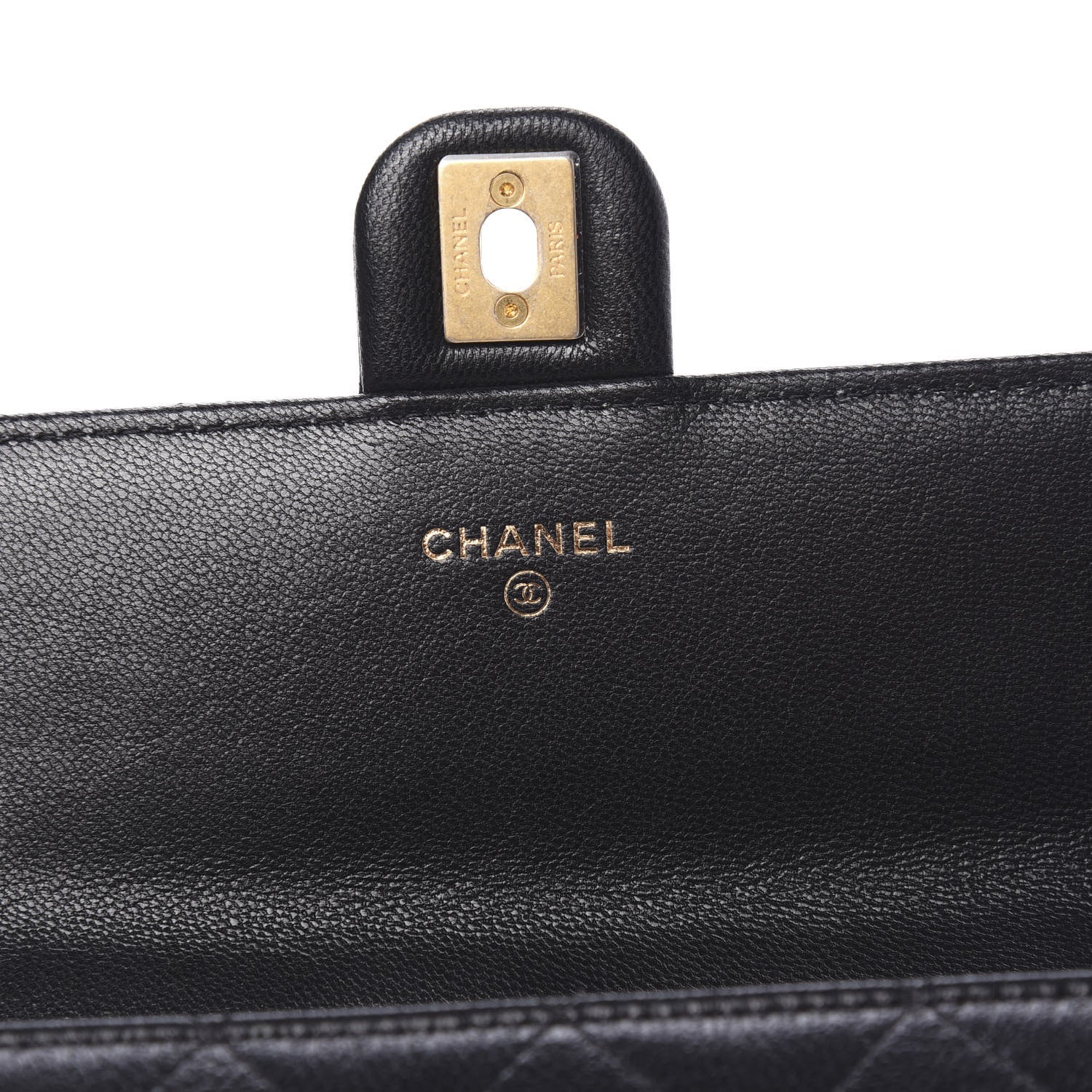 Chanel Goatskin Quilted Chic Pearls Clutch With Chain Black 5 of 10