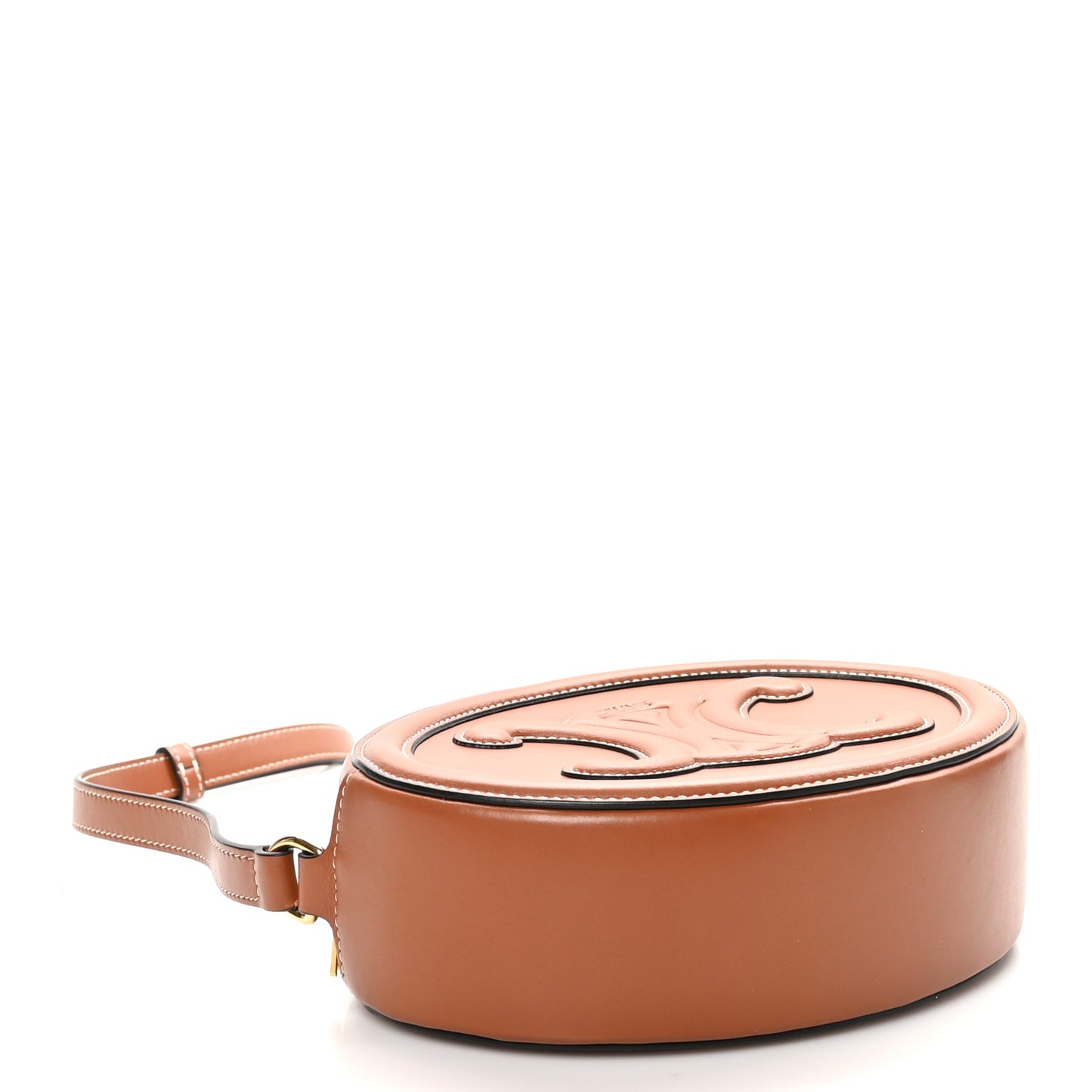 Smooth Calfskin Cuir Triomphe Oval Bag Tan