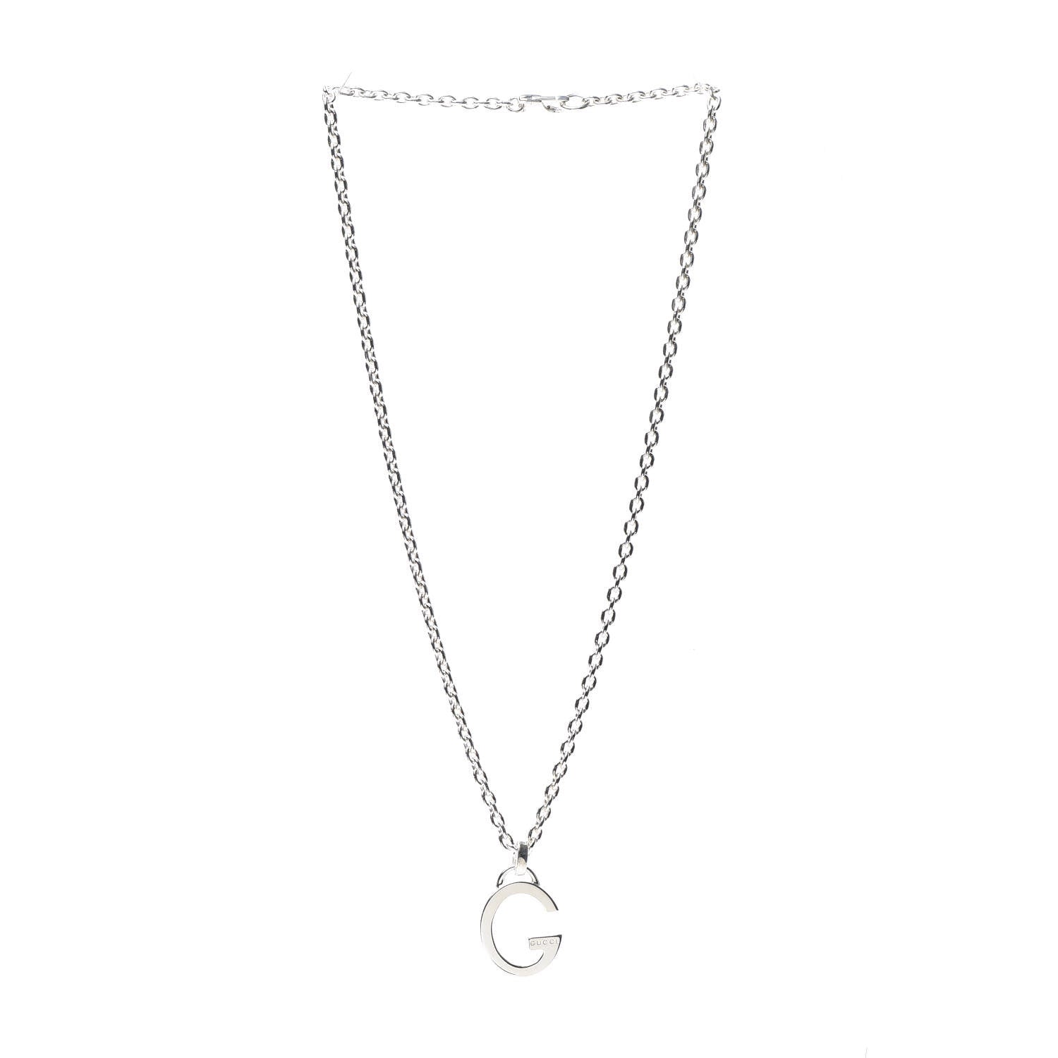 Gucci Sterling Silver Charlotte G Pendant Necklace 3 of 6