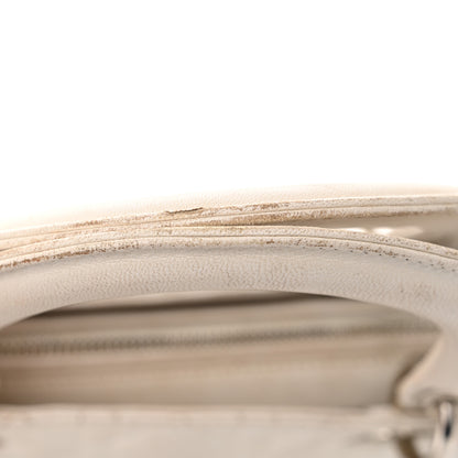 Christian Dior Lambskin Cannage Large Lady Dior White 18 of 24