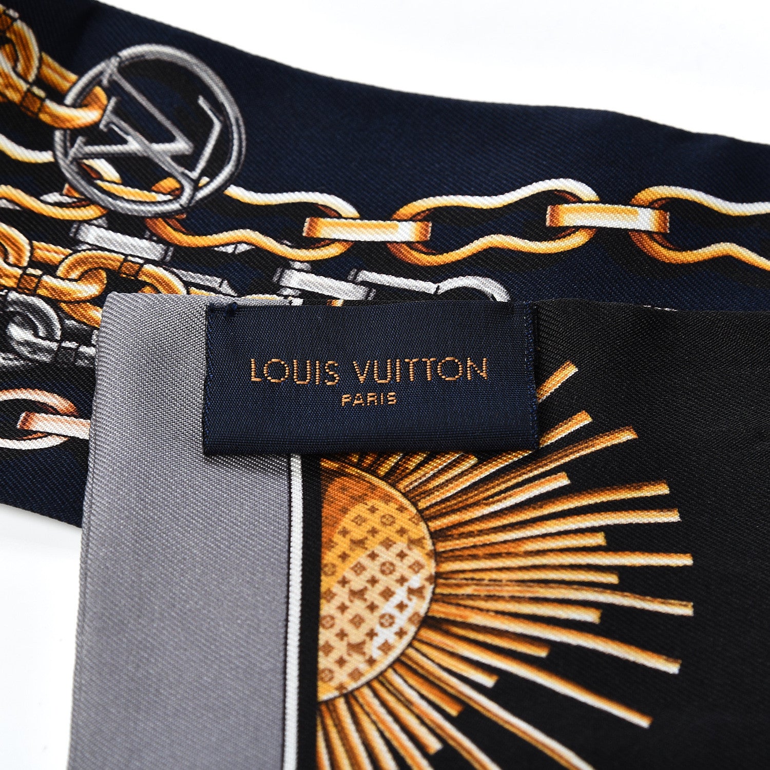 Louis Vuitton Silk Monogram Vendome Bandeau Navy 3 of 3