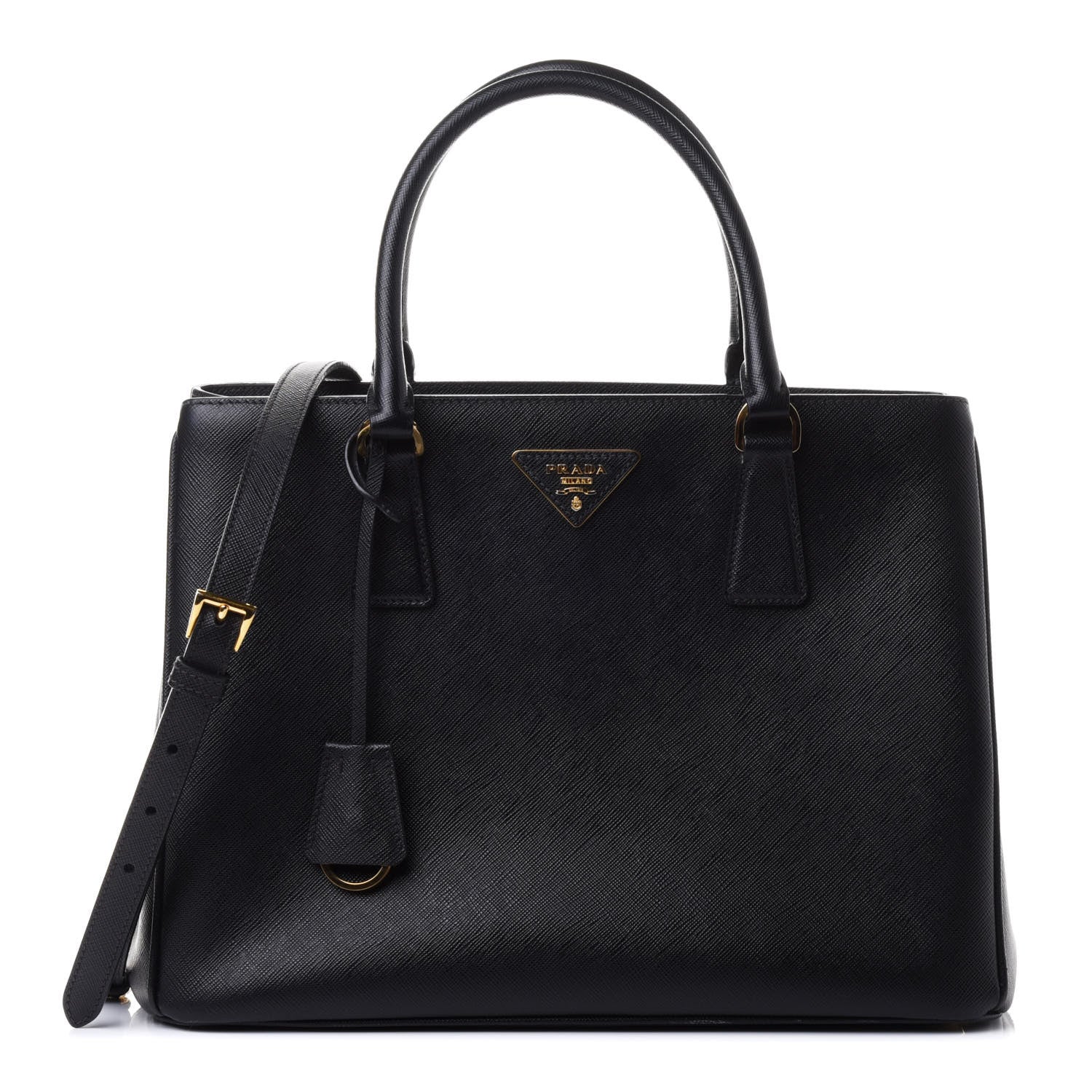 Prada Saffiano Lux Medium Tote Black 1 of 4