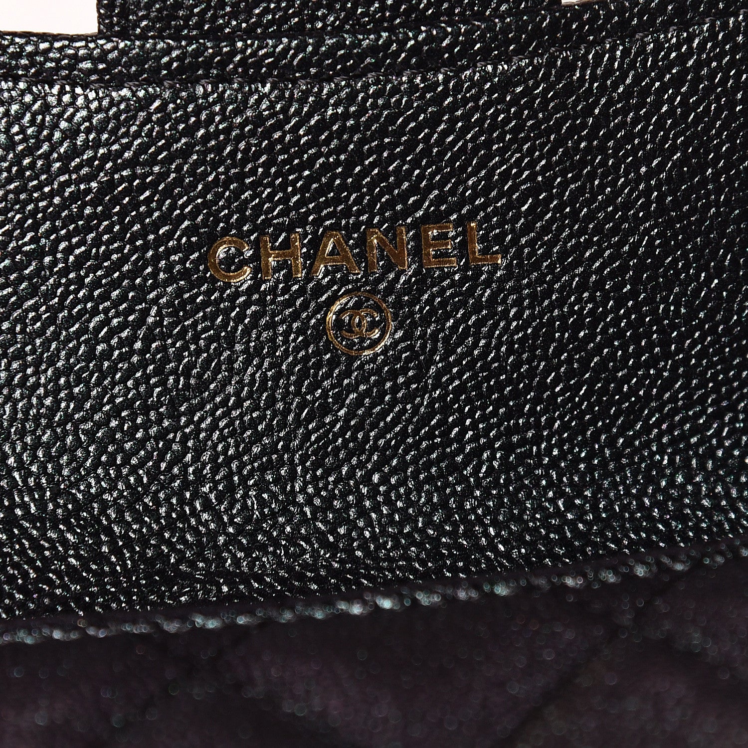 Chanel Iridescent Caviar Quilted Flap Card Holder Wallet Black 6 of 9