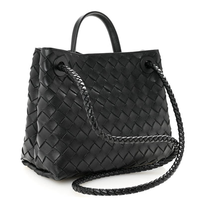 Bottega Veneta Nappa Intrecciato Small Andiamo Shoulder Bag Black 3 of 9