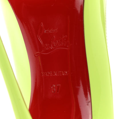 Christian Louboutin Patent So Kate 120 Pumps 37 Neon Yellow 6 of 11