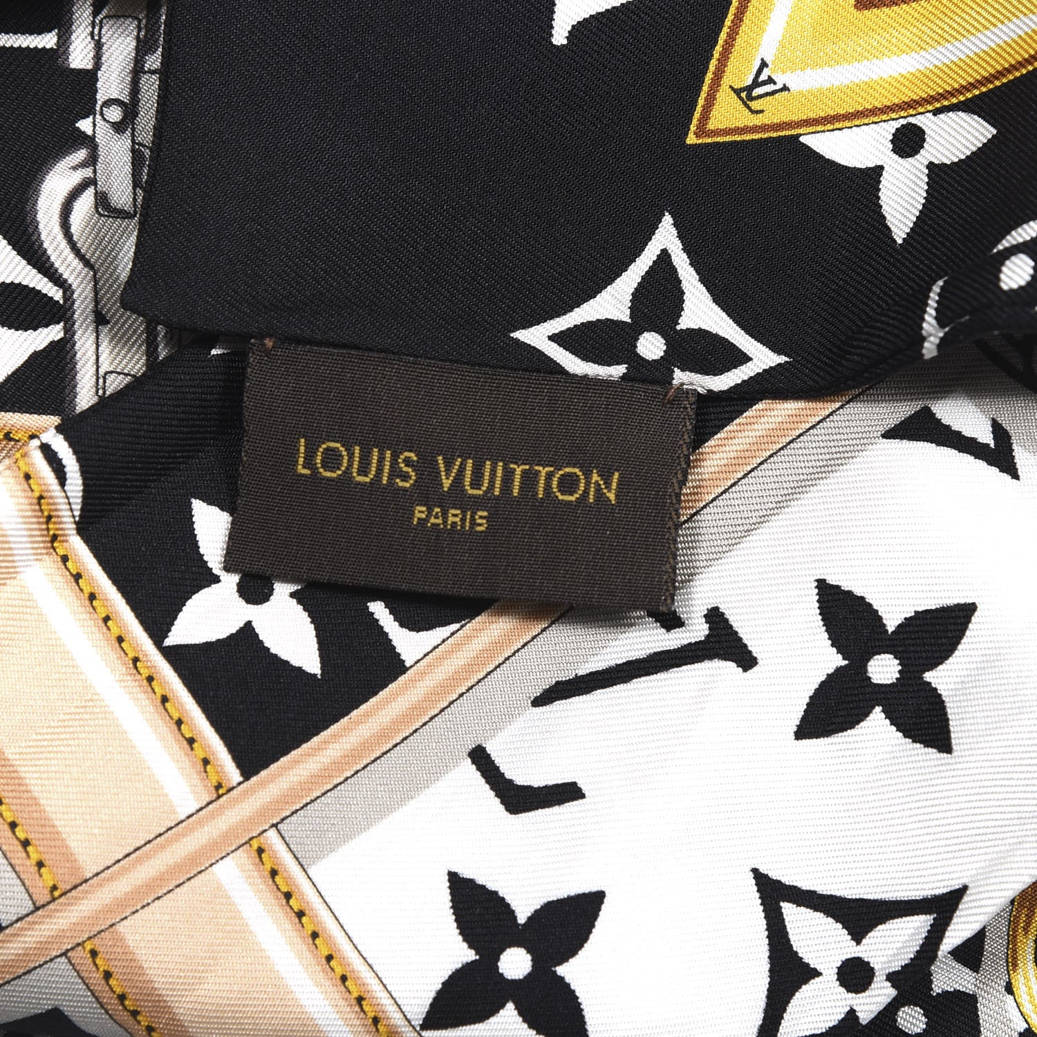 Louis Vuitton Silk Monogram Confidential Bandeau Black 3 of 6
