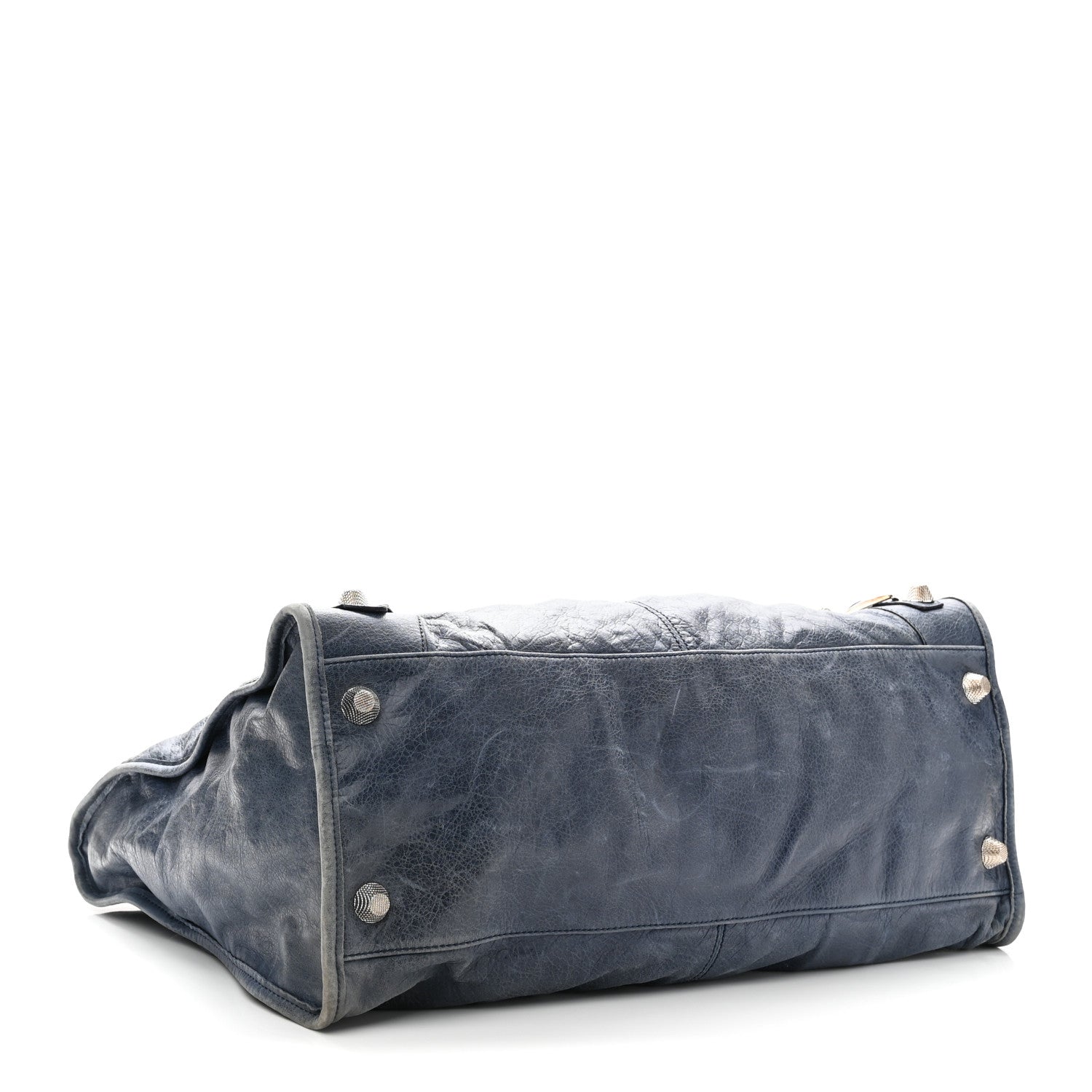 Balenciaga Agneau Giant 21 Silver Hardware Weekender Blue Roi 5 of 11