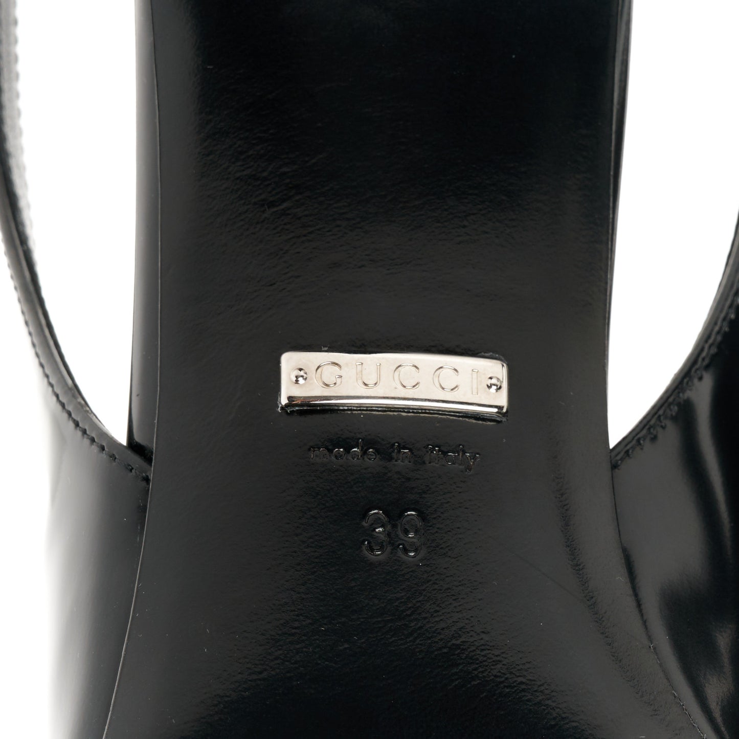 Nappa Mallory Pointed Toe Slingback Sandal 39 Black