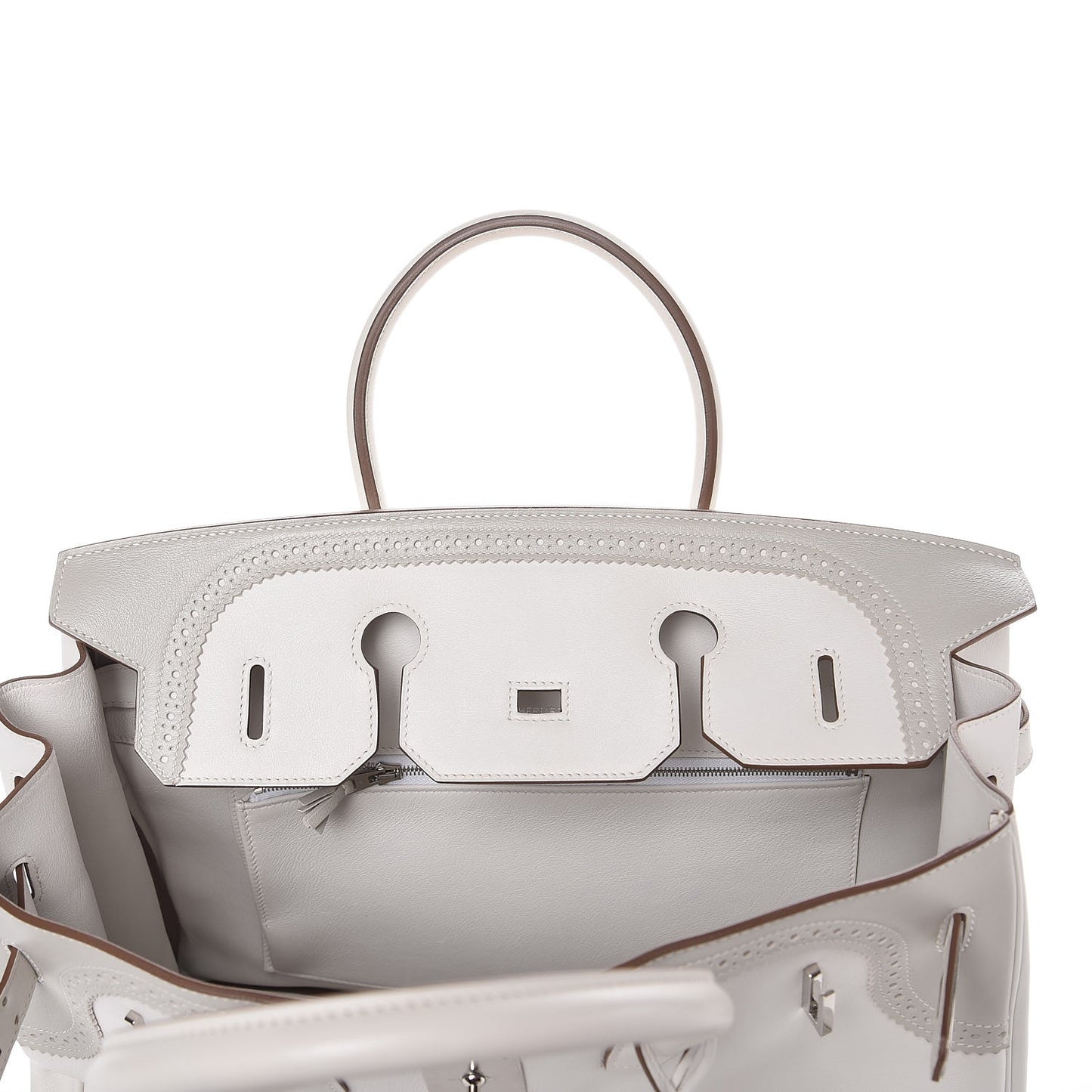 Swift Ghillies Birkin 35 White Gris Perle