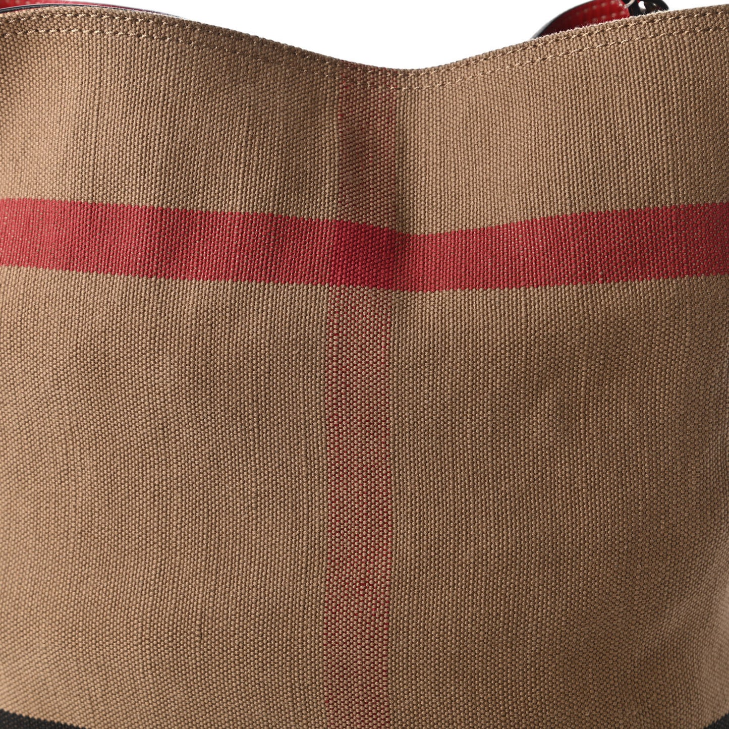 Canvas Mega Check Medium Ashby Hobo Cadmium Red