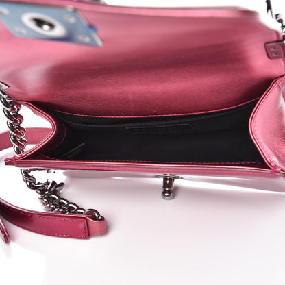Chanel Metallic Patent Calfskin Quilted Small Boy Flap Pink 4 of 8