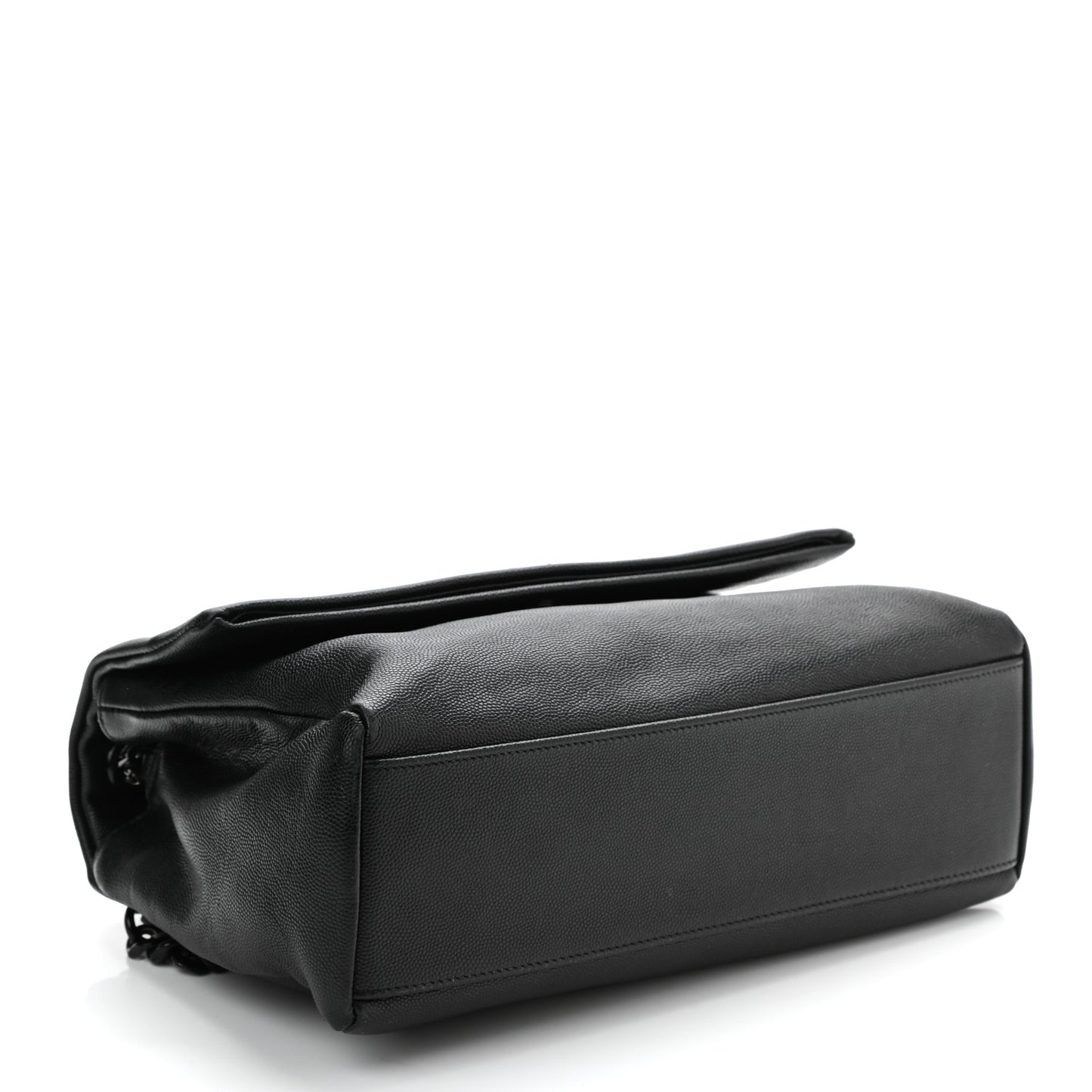Grain De Poudre Medium West Hollywood Monogram Fold-Over Black