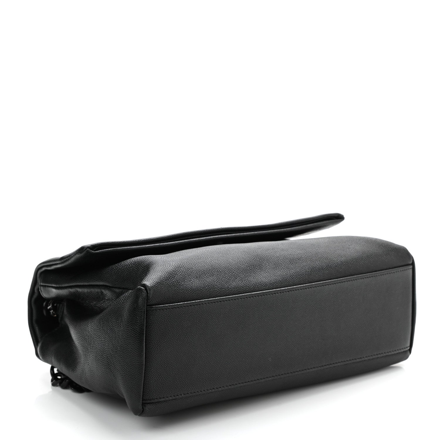 Saint Laurent Grain De Poudre Medium West Hollywood Monogram Fold-Over Black 4 of 11
