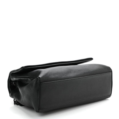 Saint Laurent Grain De Poudre Medium West Hollywood Monogram Fold-Over Black 4 of 11