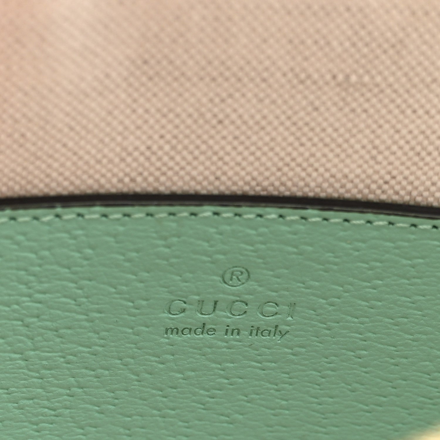 Gucci Monogram Jumbo GG Textured Dollar Calfskin Small Ophidia Dome Shoulder Bag Beige Pepperlight Mint 6 of 10