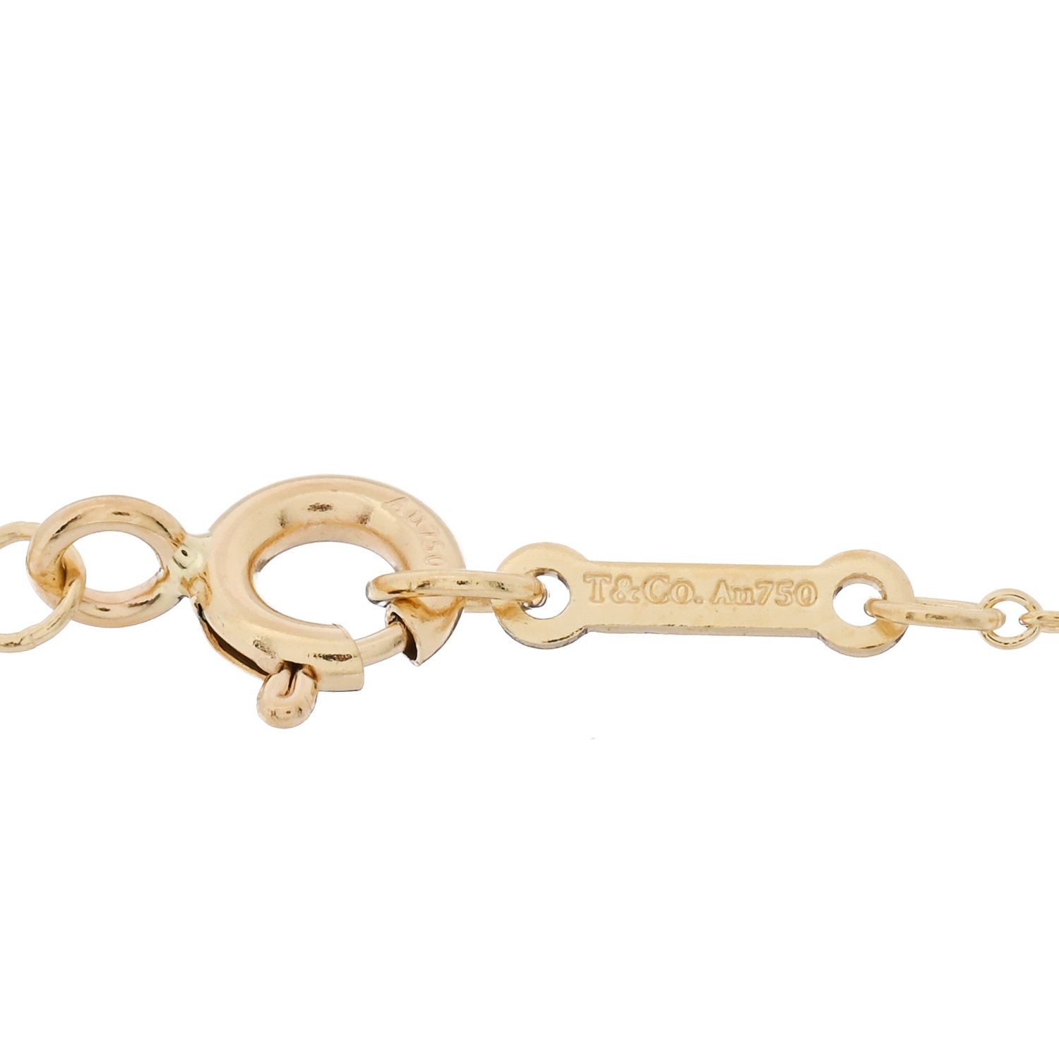 Tiffany 18K Yellow Gold Diamond Paloma Picasso Double Loving Heart Pendant Bracelet 3 of 3