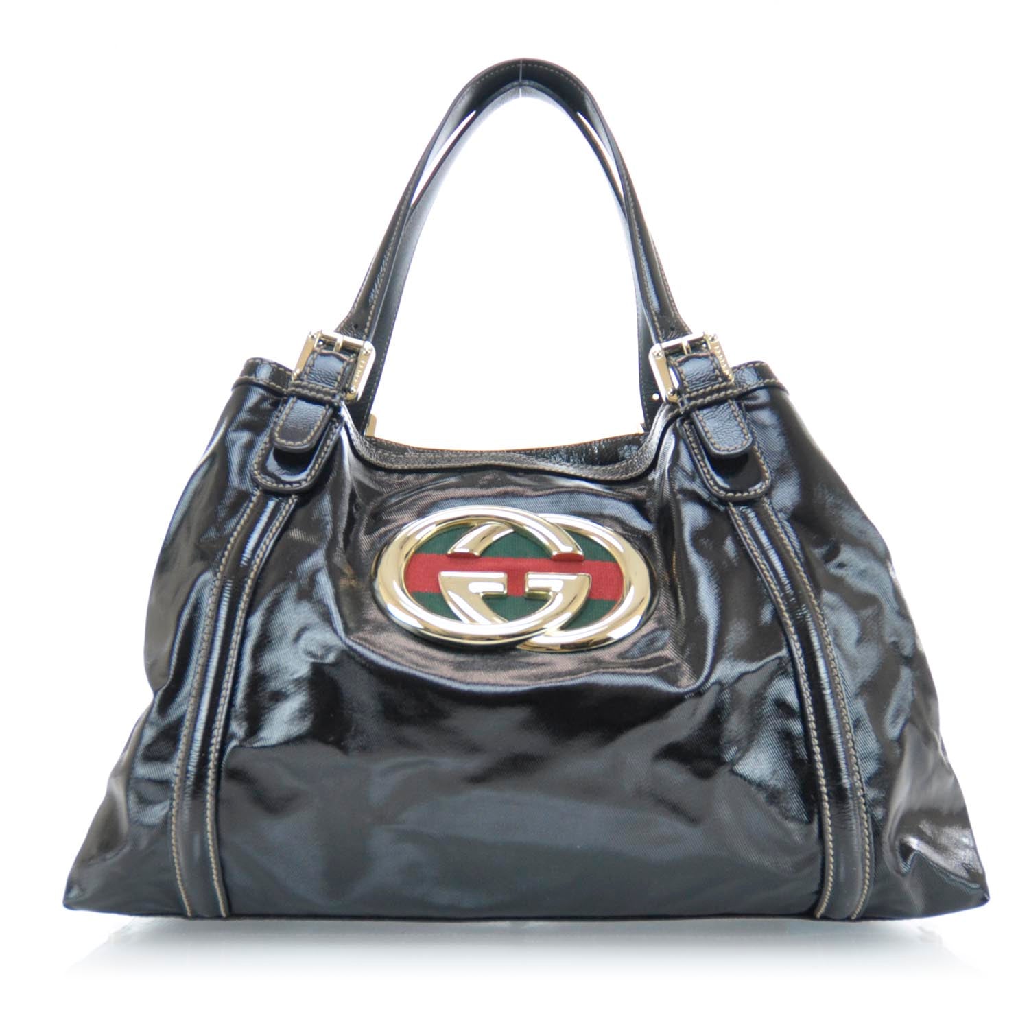 Gucci Dialux Medium Britt Tote Black 1 of 11