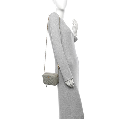 Chanel Lambskin Quilted CC Pearl Crush Camera Case Grey 2 of 10