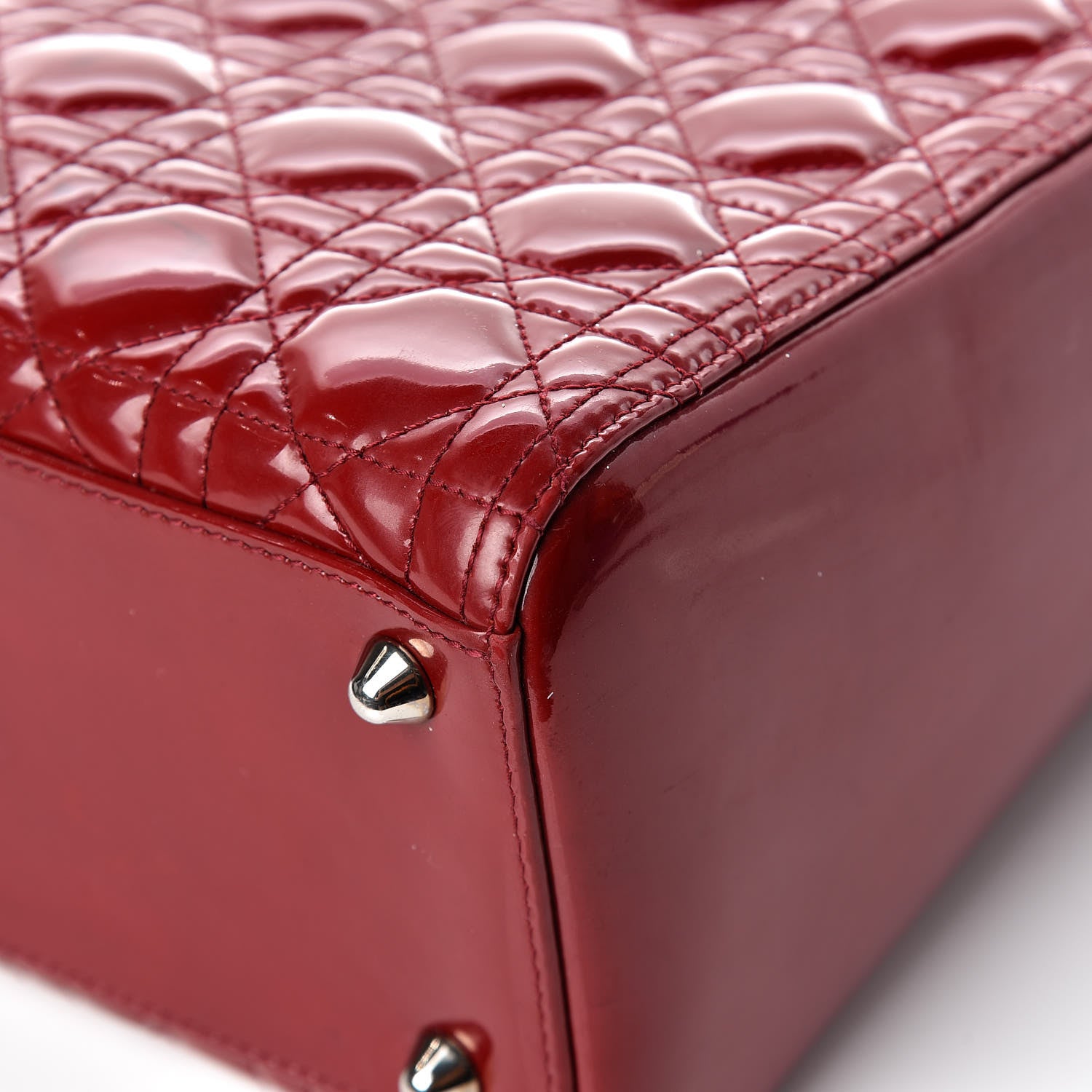 Christian Dior Patent Cannage Large Lady Dior Red 16 of 17