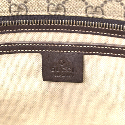 Gucci GG Supreme Monogram Medium Zippered Shopping Tote Dark Brown 5 of 5