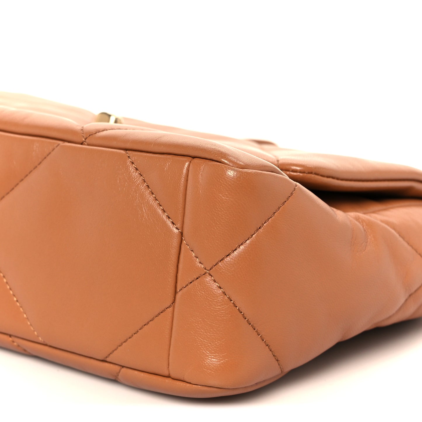 Lambskin Quilted Medium Chanel 19 Flap Brown