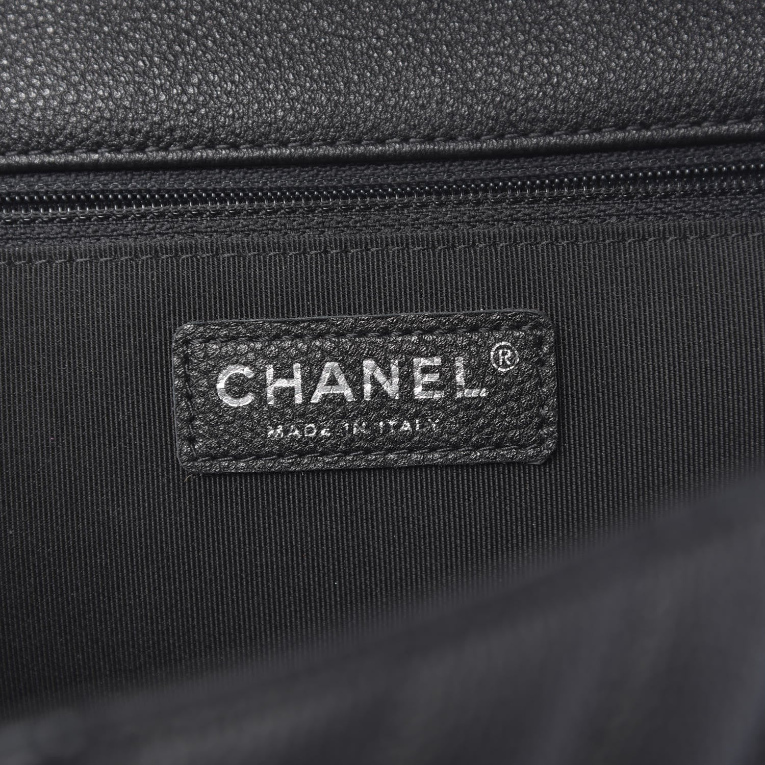 Chanel Caviar Chevron Quilted Large Puffy CC Flap Black 6 of 11