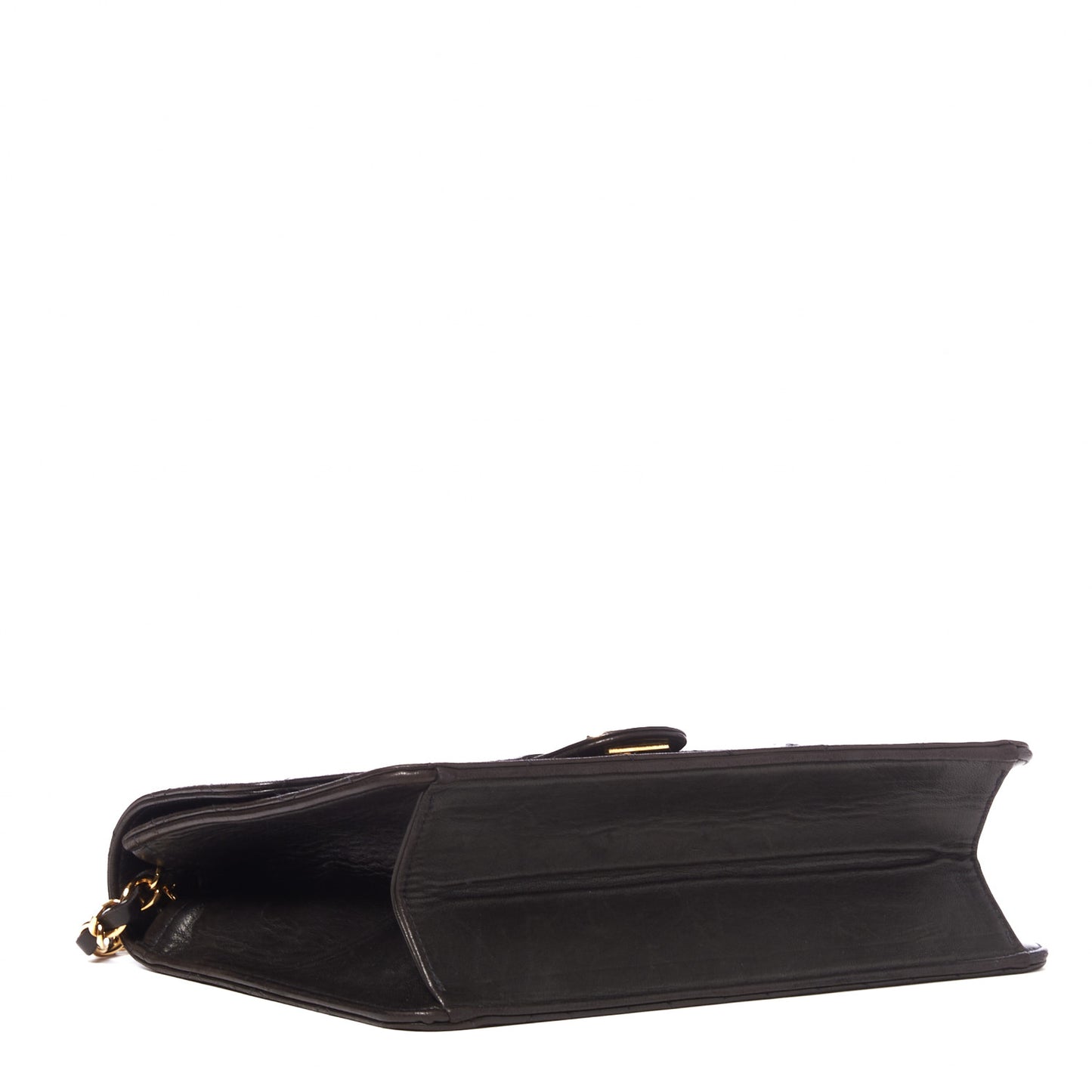 Lambskin Quilted Small Single Flap Black