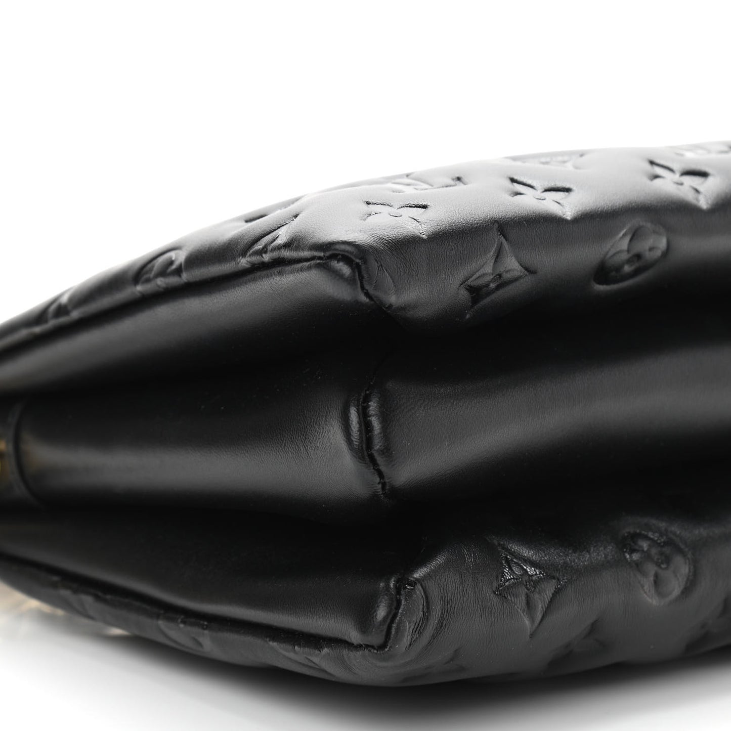 Lambskin Embossed Monogram Coussin PM Black