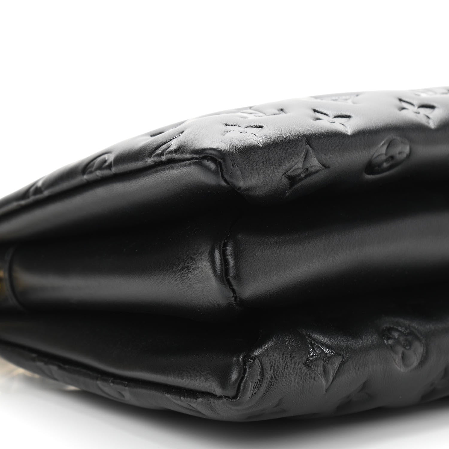 Louis Vuitton Lambskin Embossed Monogram Coussin PM Black 8 of 9