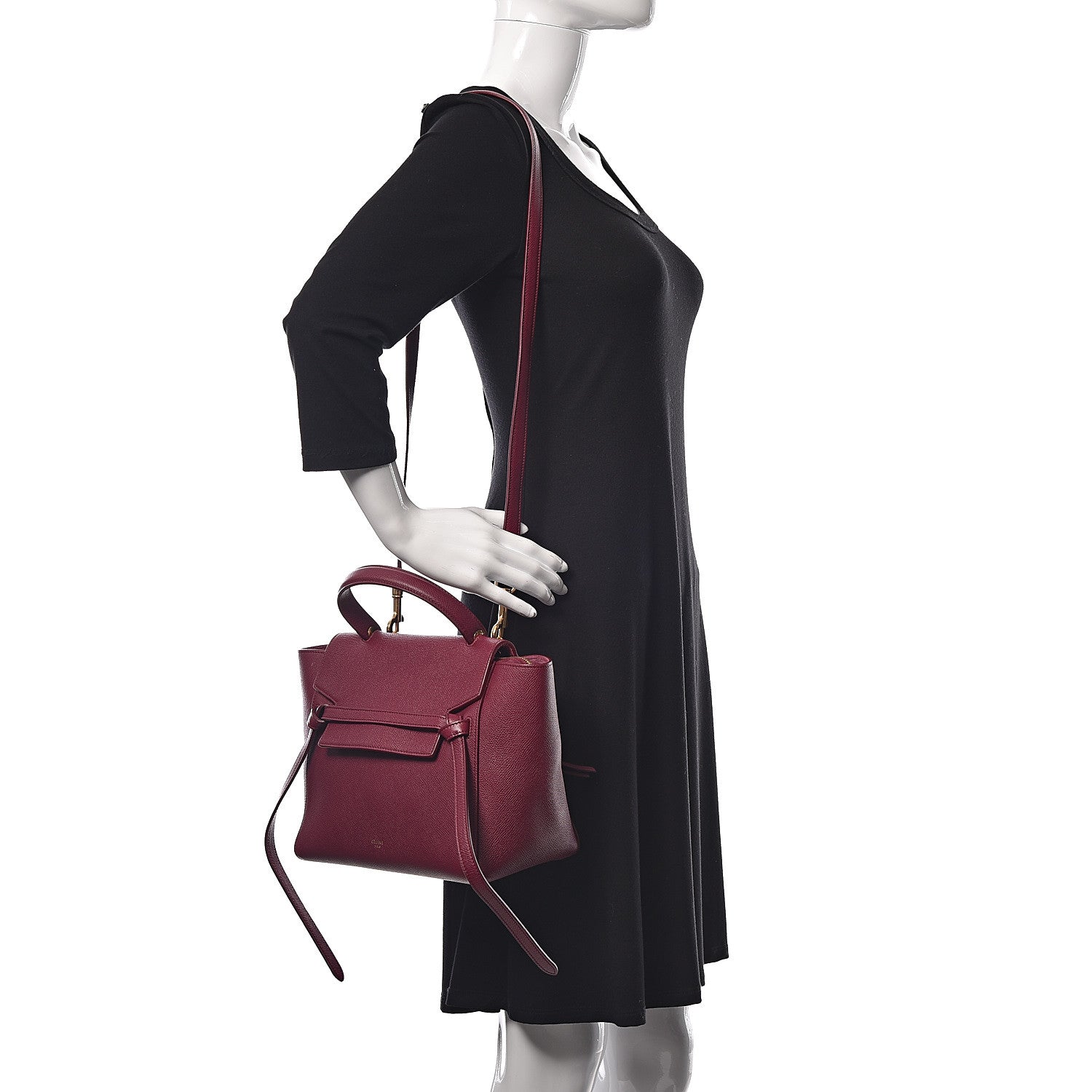 Celine Baby Grained Calfskin Micro Belt Bag Plum 2 of 11