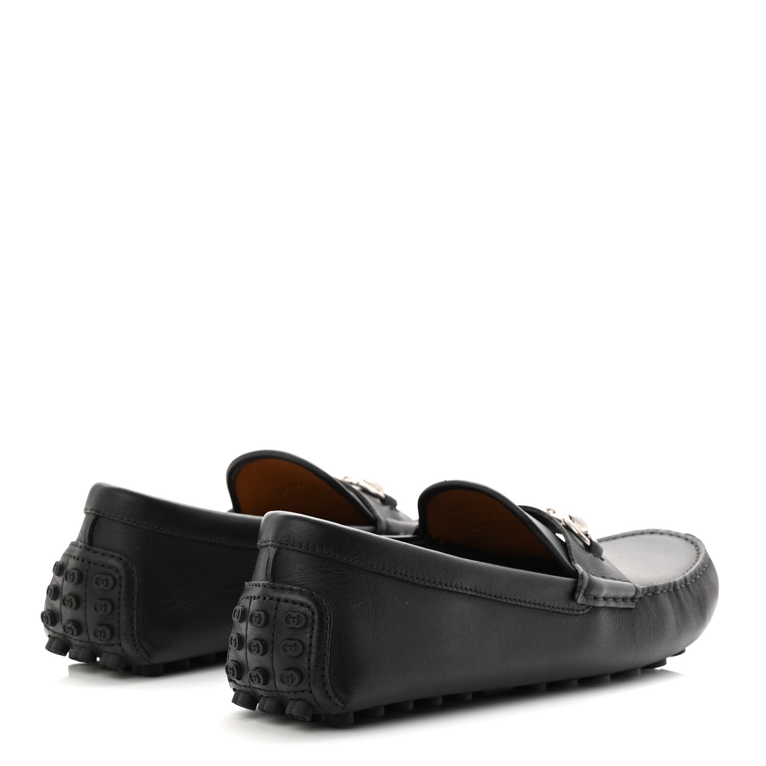 Gucci Soft Clove Calfskin Mens Horsebit Driver Loafers 9.5 Black 5 of 10