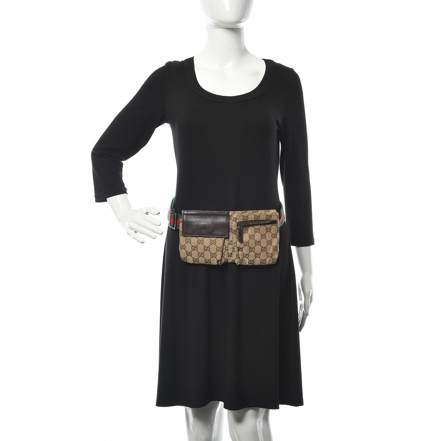 Gucci Monogram Web Belt Bag Dark Brown 2 of 14