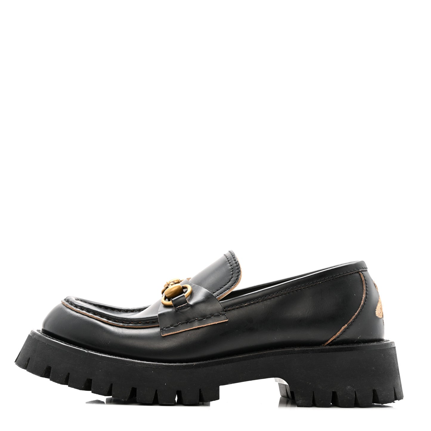 Cordovan Lux Womens Harald Horsebit 25mm Platform Loafers 40 Black 37.5 Black