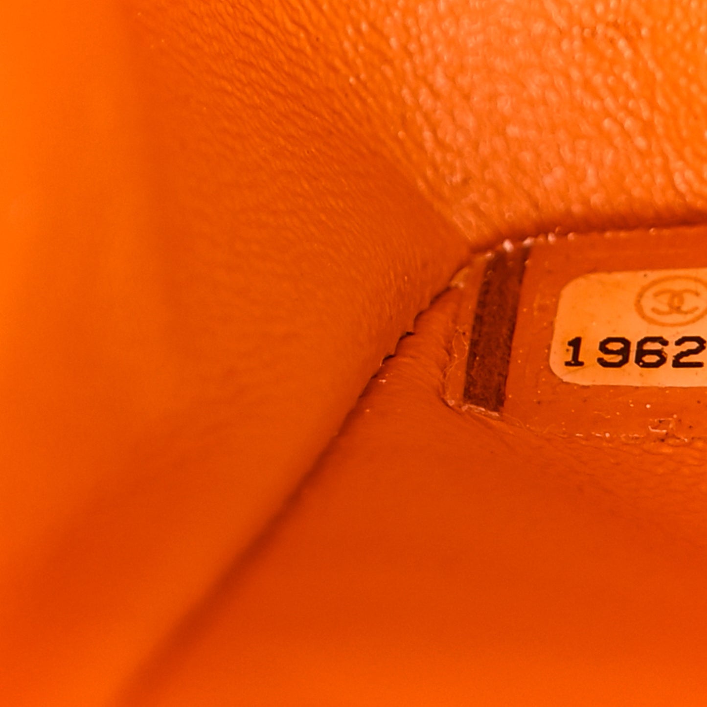 Patent Quilted Jumbo Double Flap Orange