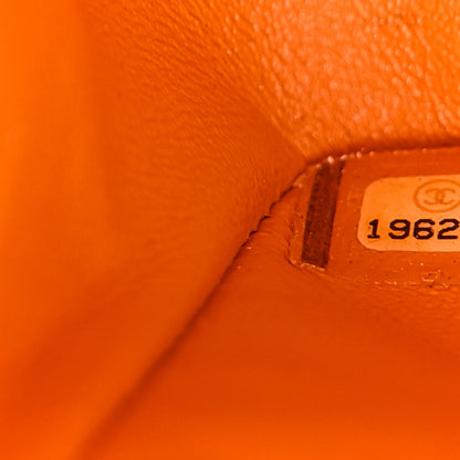 Chanel Patent Quilted Jumbo Double Flap Orange 7 of 12