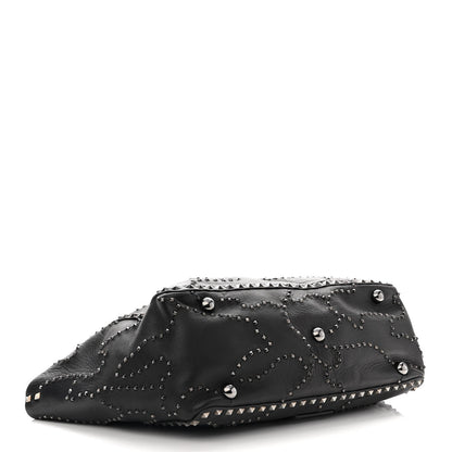 Valentino Garavani Vitello Studded Medium Rockstud Tote Black 4 of 11