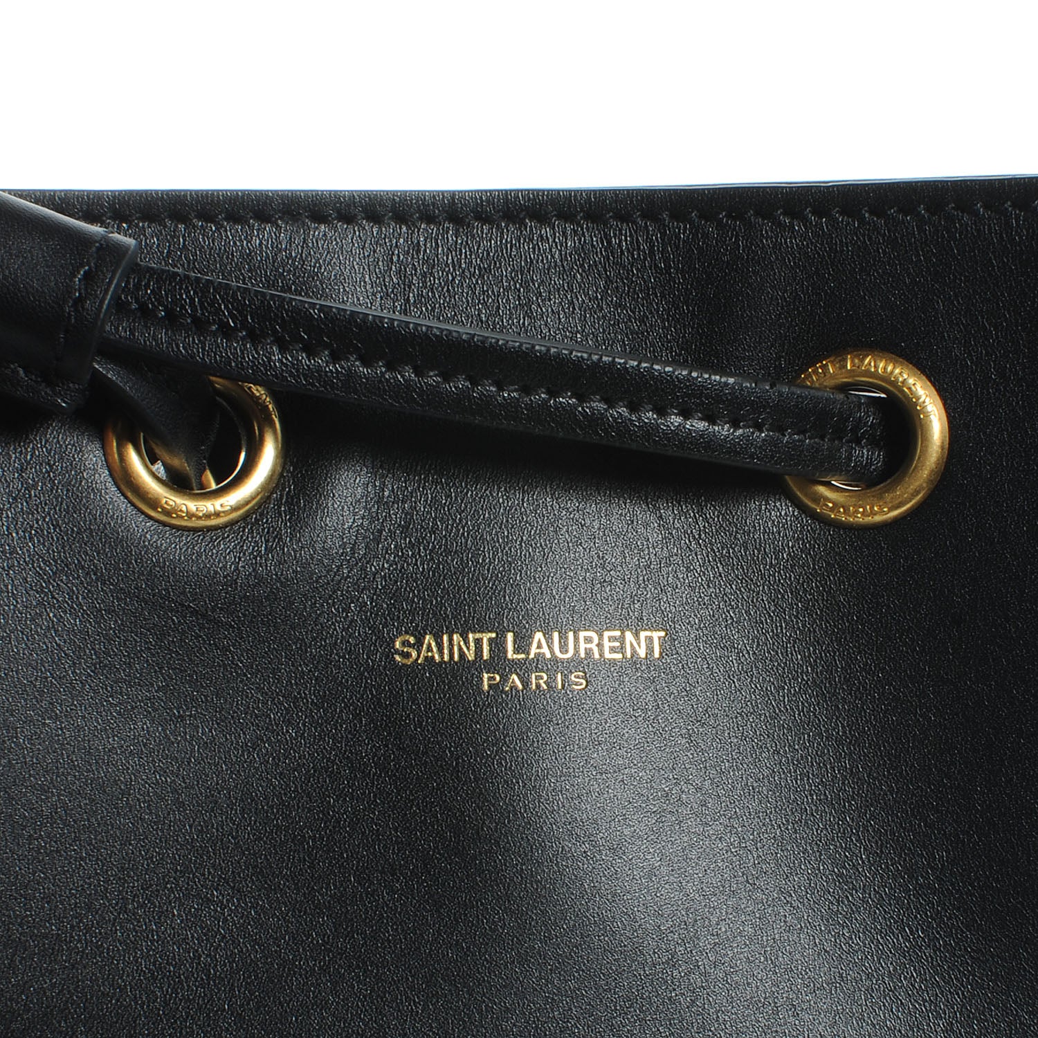 Saint Laurent Leather Seau Bucket Bag Medium Black 5 of 8