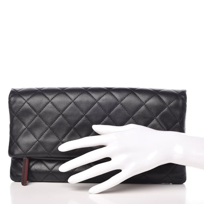 Chanel Lambskin Quilted CC Beauty Clutch Black 2 of 9