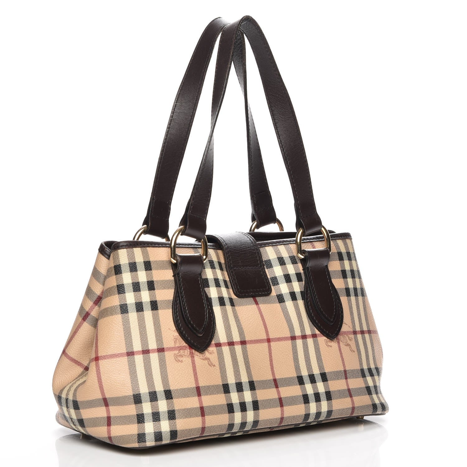Burberry Haymarket Check Eden Tote Chocolate 3 of 9