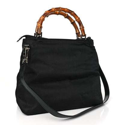 Gucci Nylon Bamboo Top Handle Tote Black 3 of 12