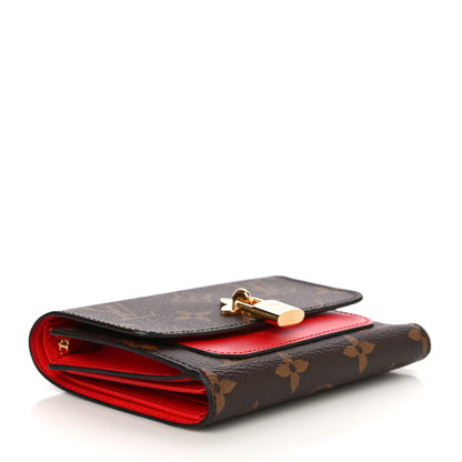Louis Vuitton Monogram Flower Lock Compact Wallet Coquelicot 4 of 9