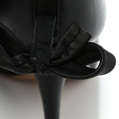 Valentino Garavani Calfskin Bow Back Ankle Boots 40 Black 9 of 12