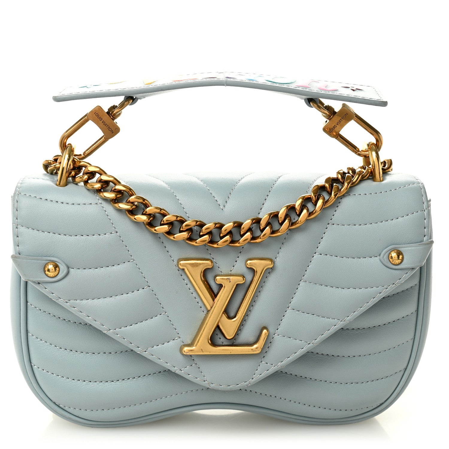 Louis Vuitton Calfskin New Wave Chain PM Porcelain Blue 1 of 11