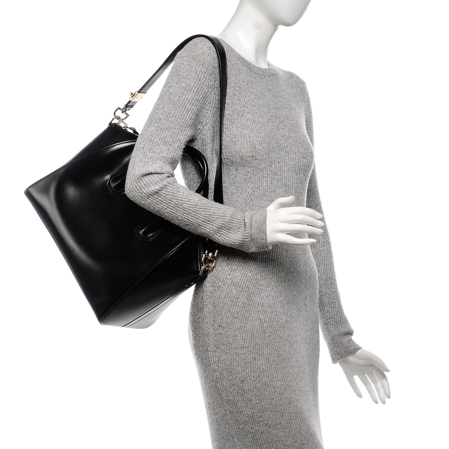 Givenchy Shiny Lord Calfskin Medium Antigona Black 2 of 6