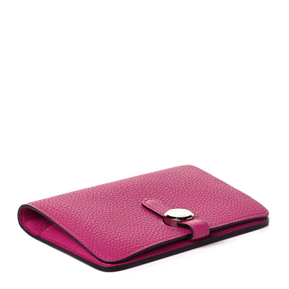 Hermes Togo Dogon Compact Wallet Rose Pourpre 3 of 5