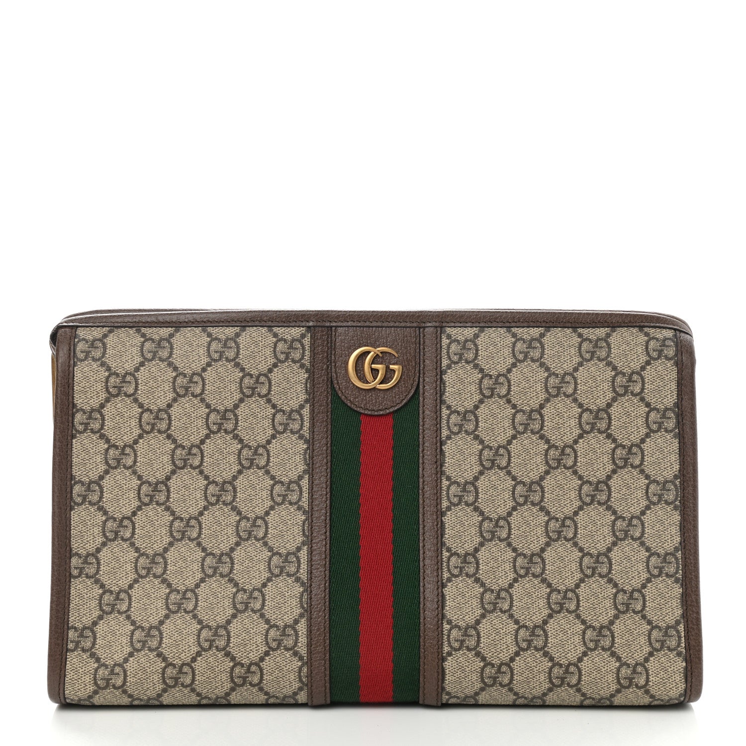 Gucci GG Supreme Monogram Web Ophidia GG Toiletry Case Beige New Acero 1 of 7